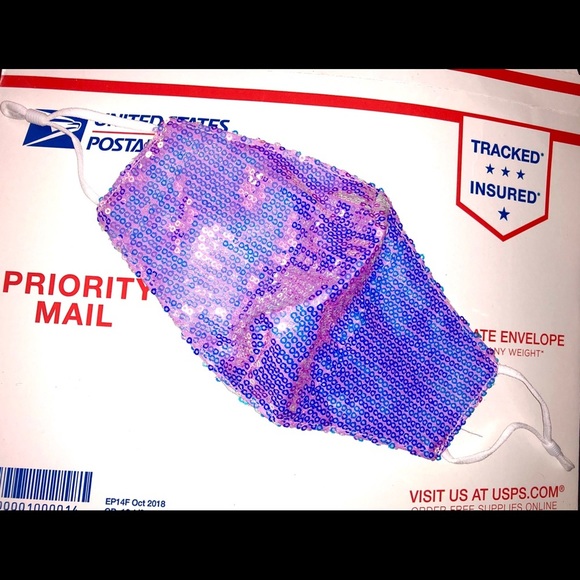 💎 Iridescent sequin face mask - Picture 3 of 7